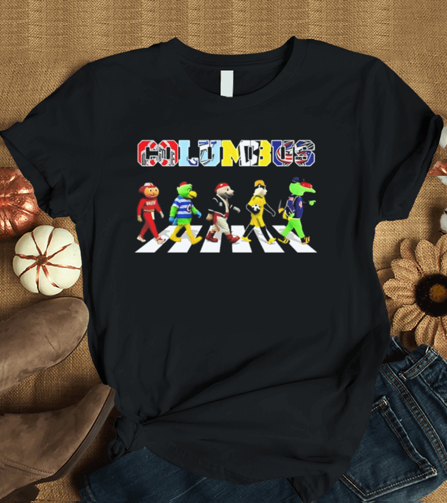 Columbus Mascots Abbey Road 2026 Sports Team Walk T-Shirt