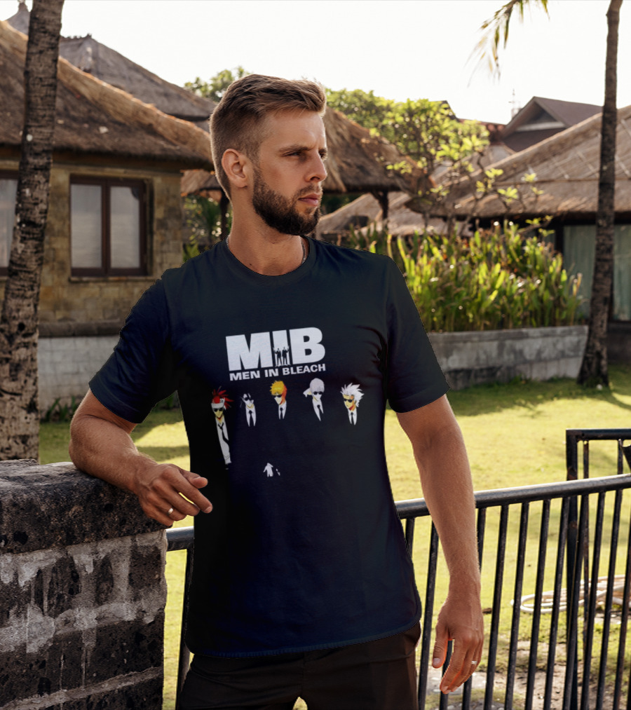 MIB Men In Bleach Crossover Men In Black International X Bleach Characters T-Shirt