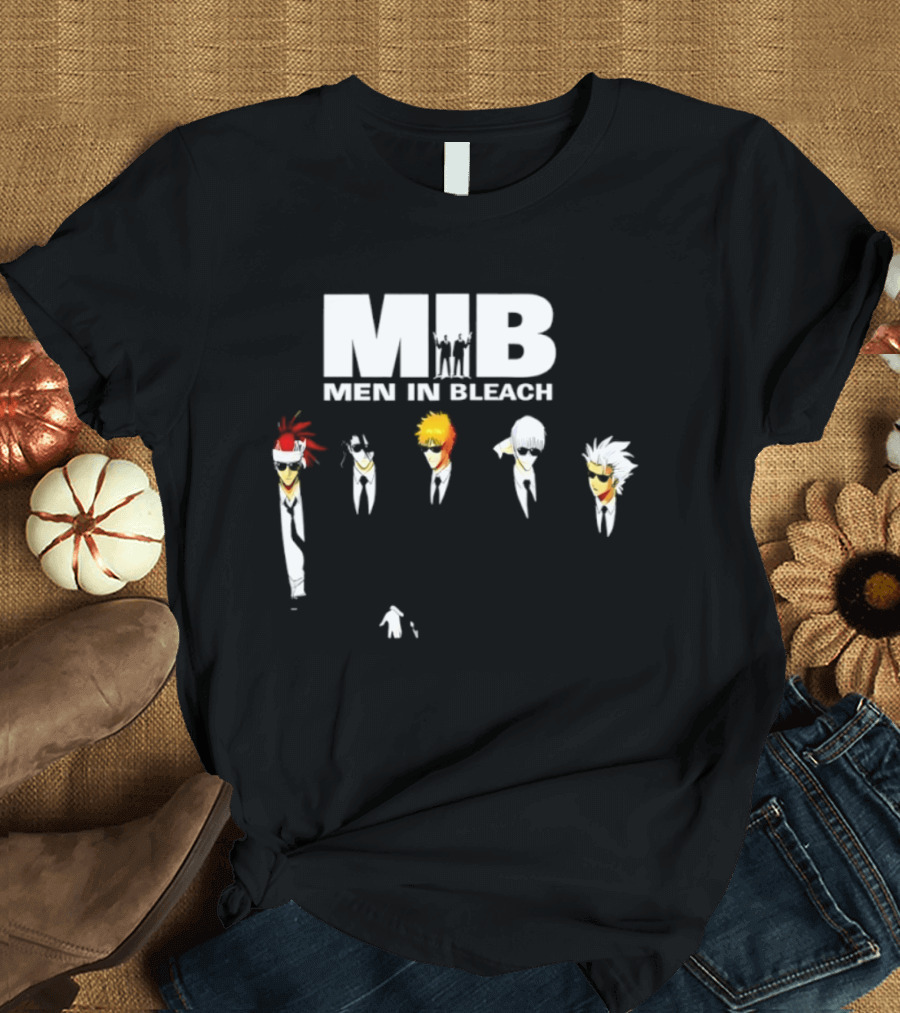 MIB Men In Bleach Crossover Men In Black International X Bleach Characters T-Shirt