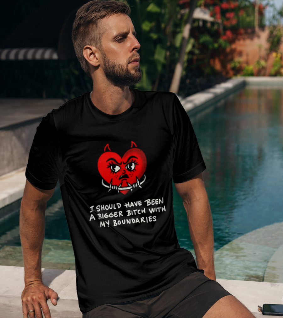 I Should Have Been A Bigger Bitch With My Boundaries Red Devil Heart T-Shirt