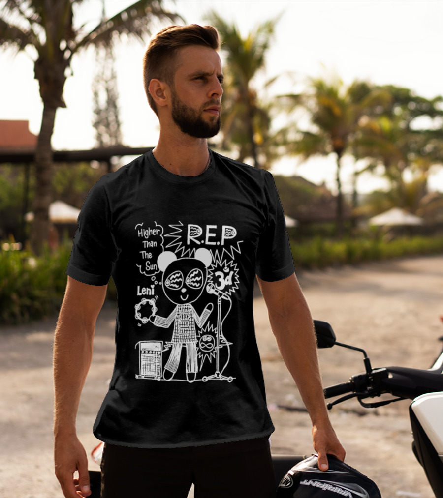 R.E.P Higher Than The Sun Bear With Drum And Microphone T-Shirt