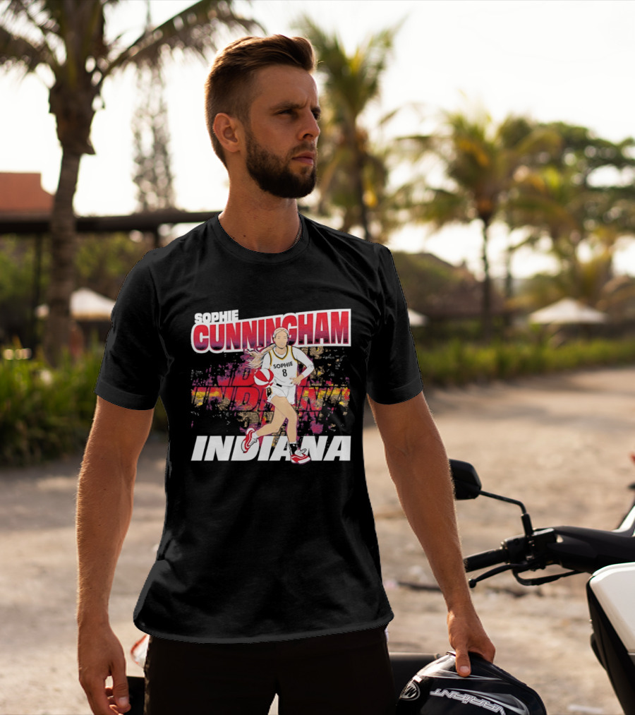 Sophie Cunningham Indiana Fever Basketball WNBA Athlete Action T-Shirt