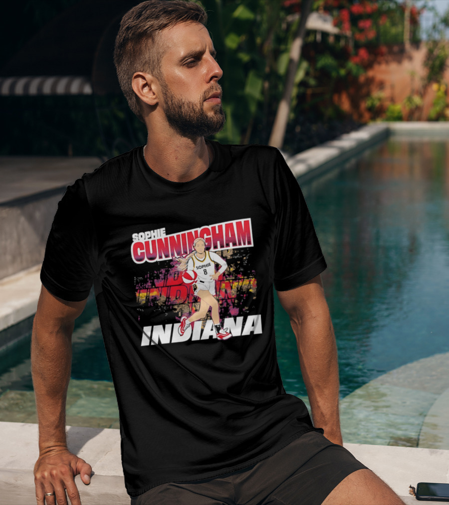 Sophie Cunningham Indiana Fever Basketball WNBA Athlete Action T-Shirt