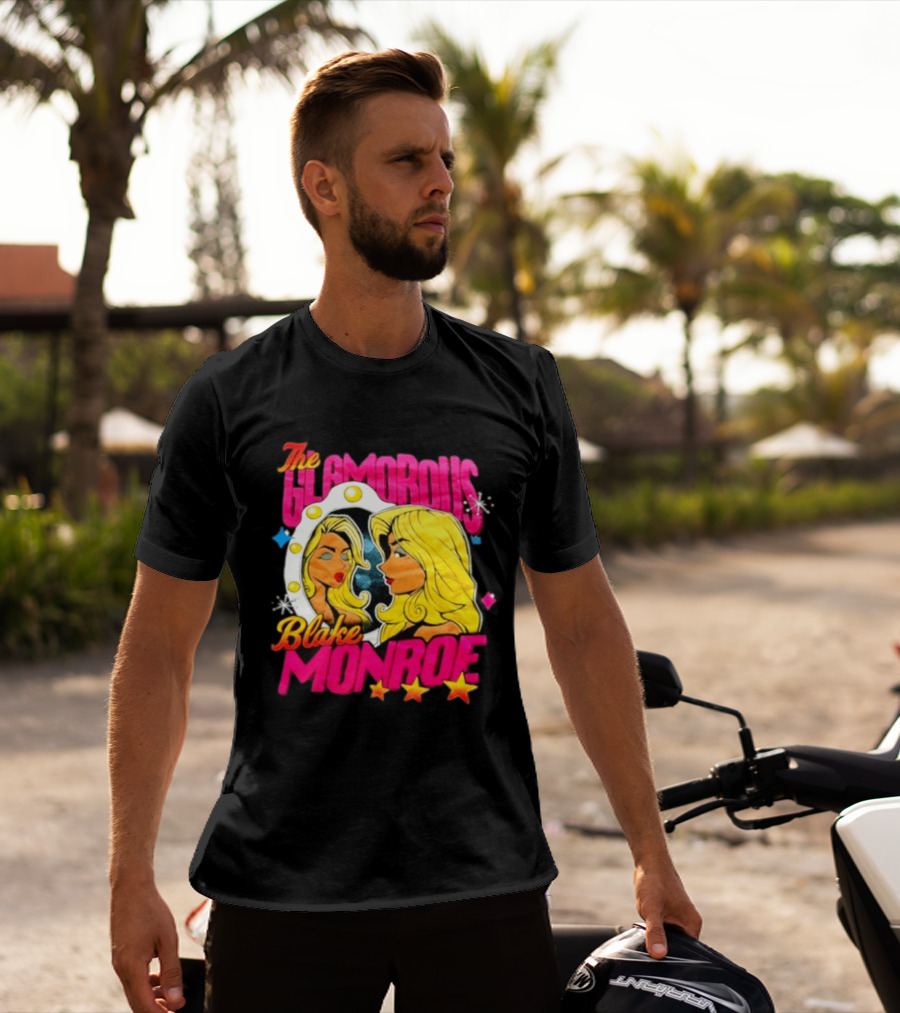 The Glamorous Blake Monroe WWE Wrestling Mirror Reflection Star Accents T-Shirt