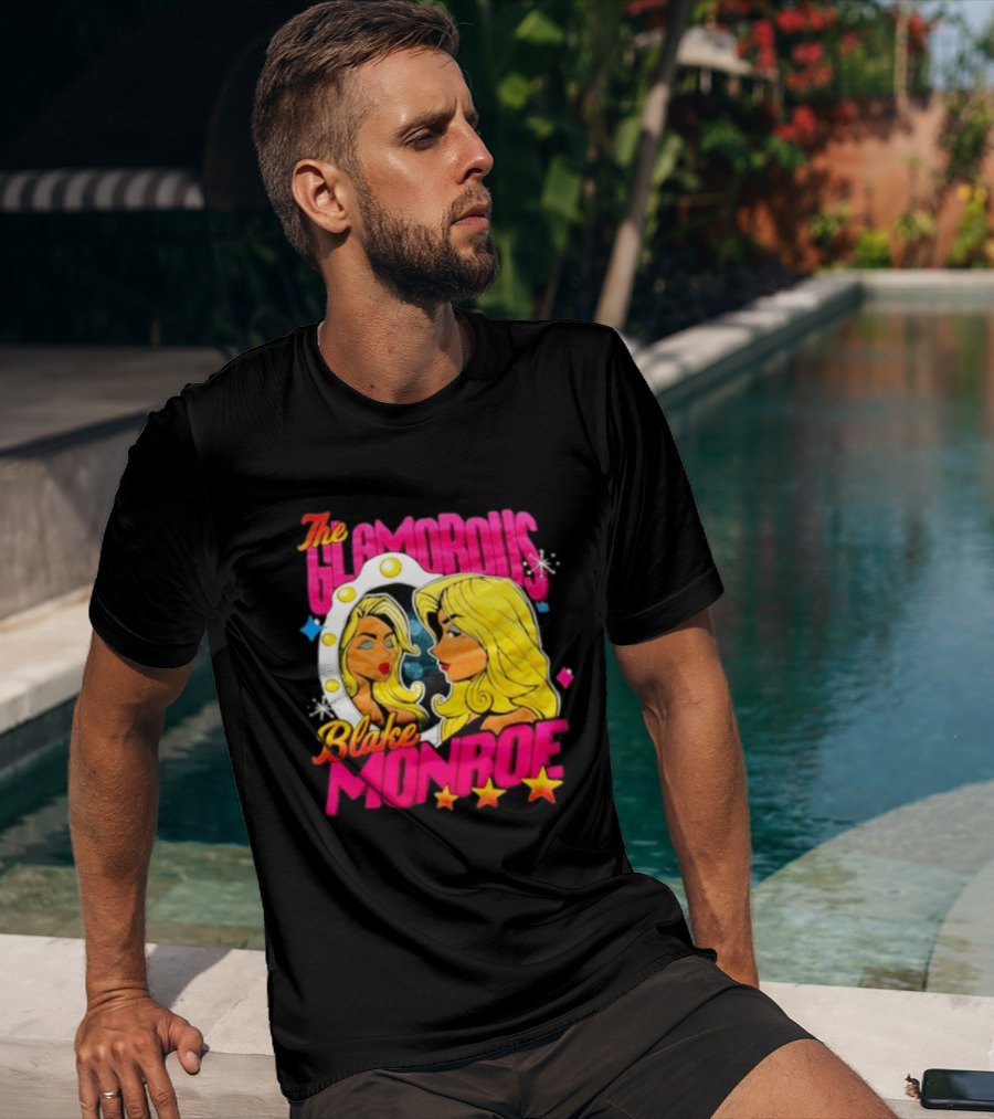 The Glamorous Blake Monroe WWE Wrestling Mirror Reflection Star Accents T-Shirt