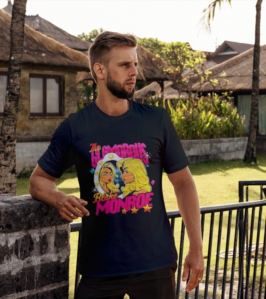 The Glamorous Blake Monroe WWE Wrestling Mirror Reflection Star Accents T-Shirt