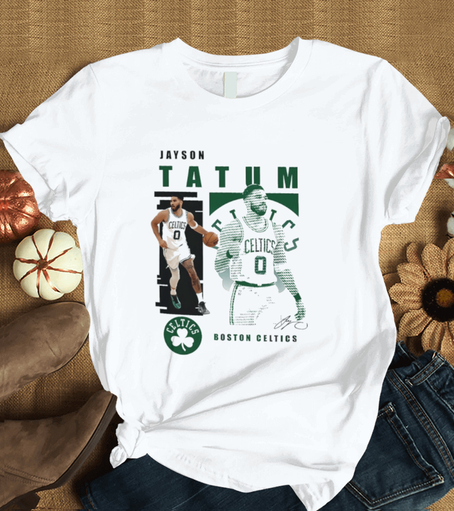 Boston Celtics Jayson Tatum Highlights Celtics Player 0 Signature T-Shirt