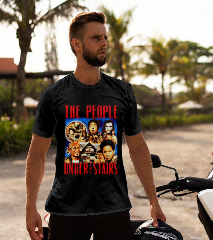 The People Under The Stairs Horror Movie Characters And Scenes Collage T-Shirt