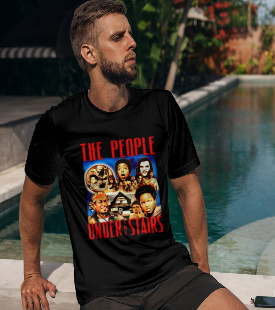 The People Under The Stairs Horror Movie Characters And Scenes Collage T-Shirt