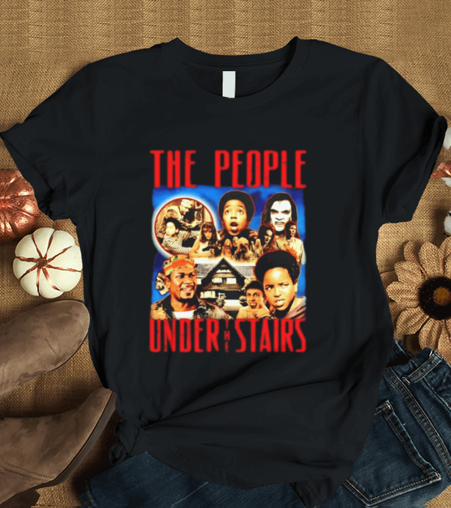 The People Under The Stairs Horror Movie Characters And Scenes Collage T-Shirt