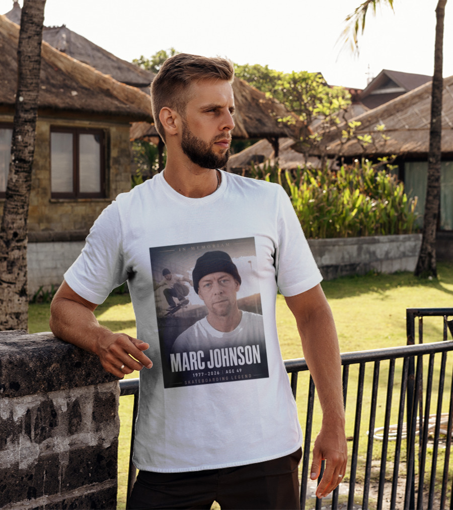 In Memoriam Marc Johnson 1977 2026 Skateboarding Legend T-Shirt