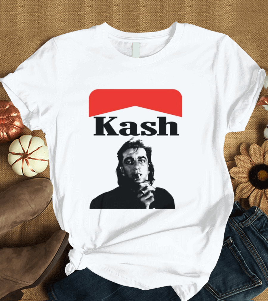 Kash Sanjay Dutt Smoking Iconic Red V Shape T-Shirt