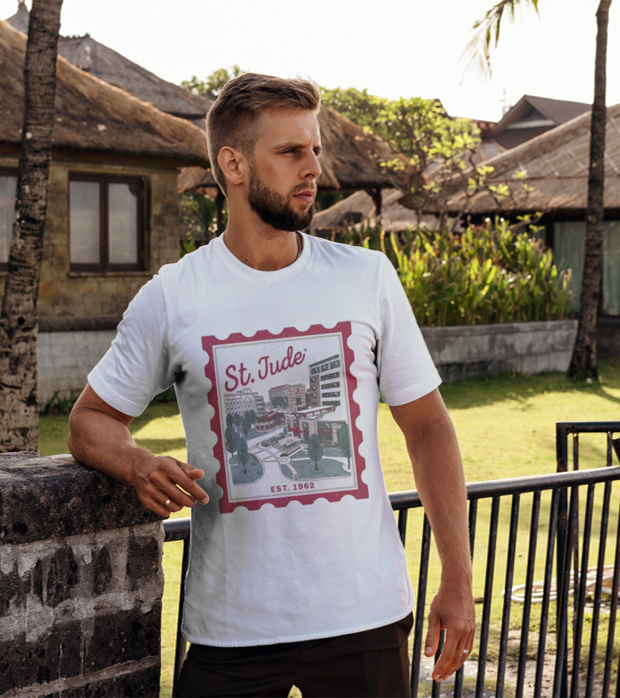 St. Jude Children's Research Hospital Est. 1962 Charity Stamp T-Shirt