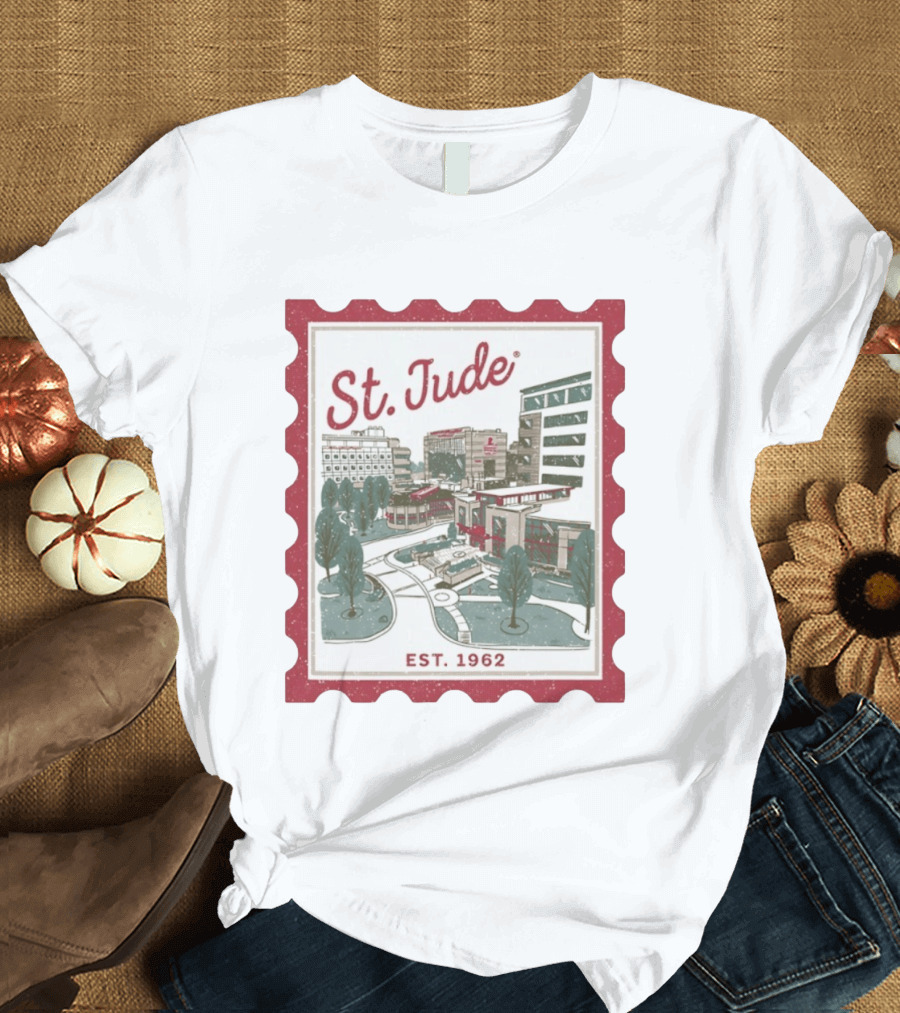 St. Jude Children's Research Hospital Est. 1962 Charity Stamp T-Shirt