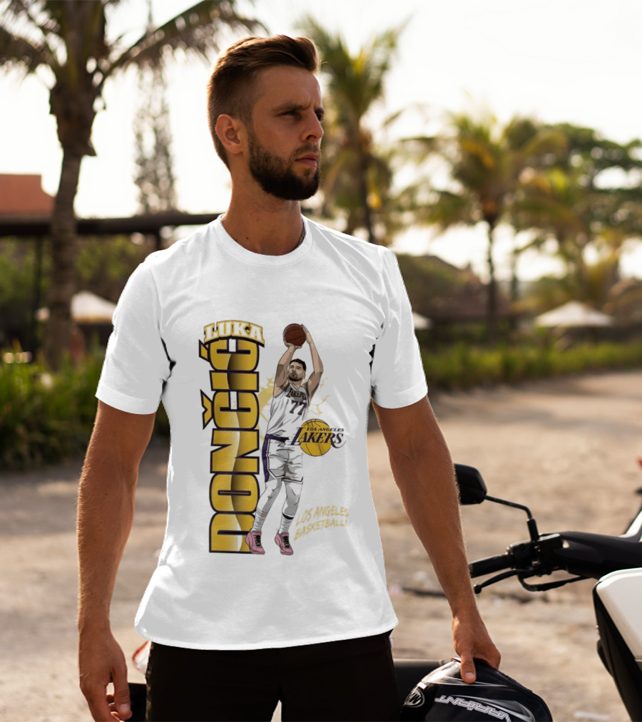 Los Angeles Lakers Luka Dončić Basketball Moment 2026 NBA T-Shirt