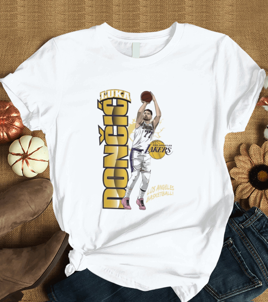 Los Angeles Lakers Luka Dončić Basketball Moment 2026 NBA T-Shirt