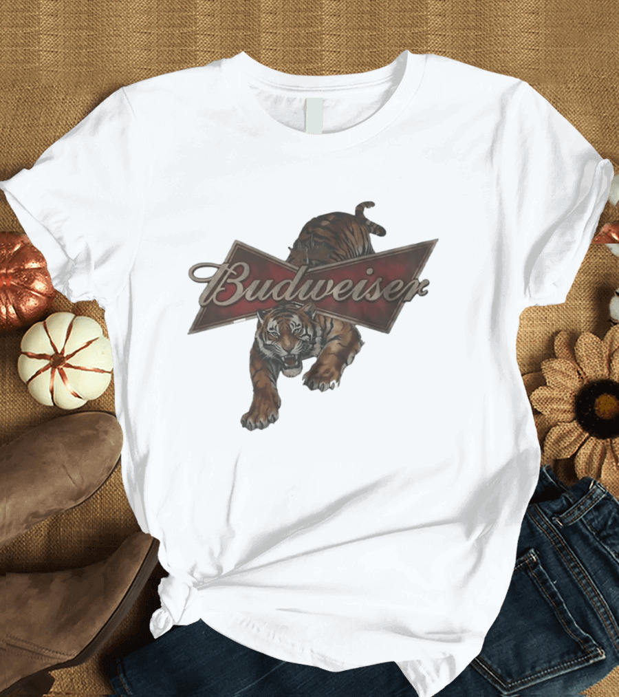 Budweiser Tiger Logo Jumping Tiger T-Shirt