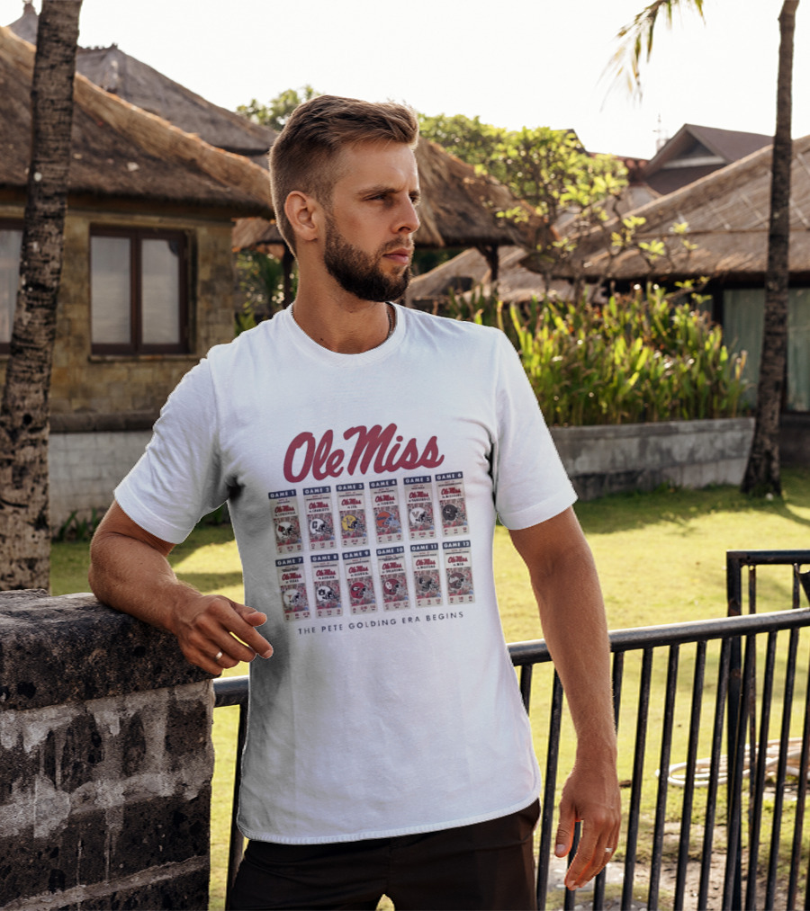 Ole Miss 2026 Football Schedule Louisville Charlotte LSU Florida Vanderbilt Arkansas Texas Auburn Georgia Oklahoma Wofford Mississippi State T-Shirt