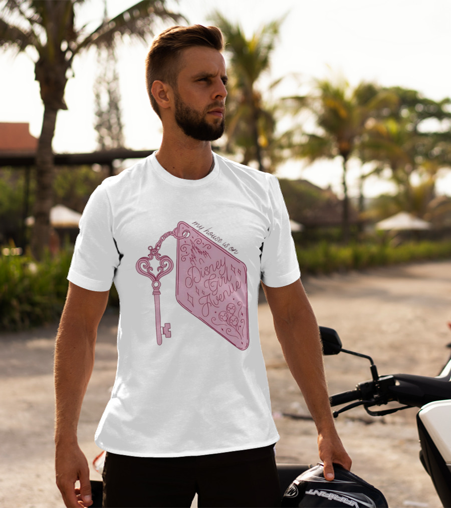 Disney Girl Avenue My House Is On Castle Key T-Shirt