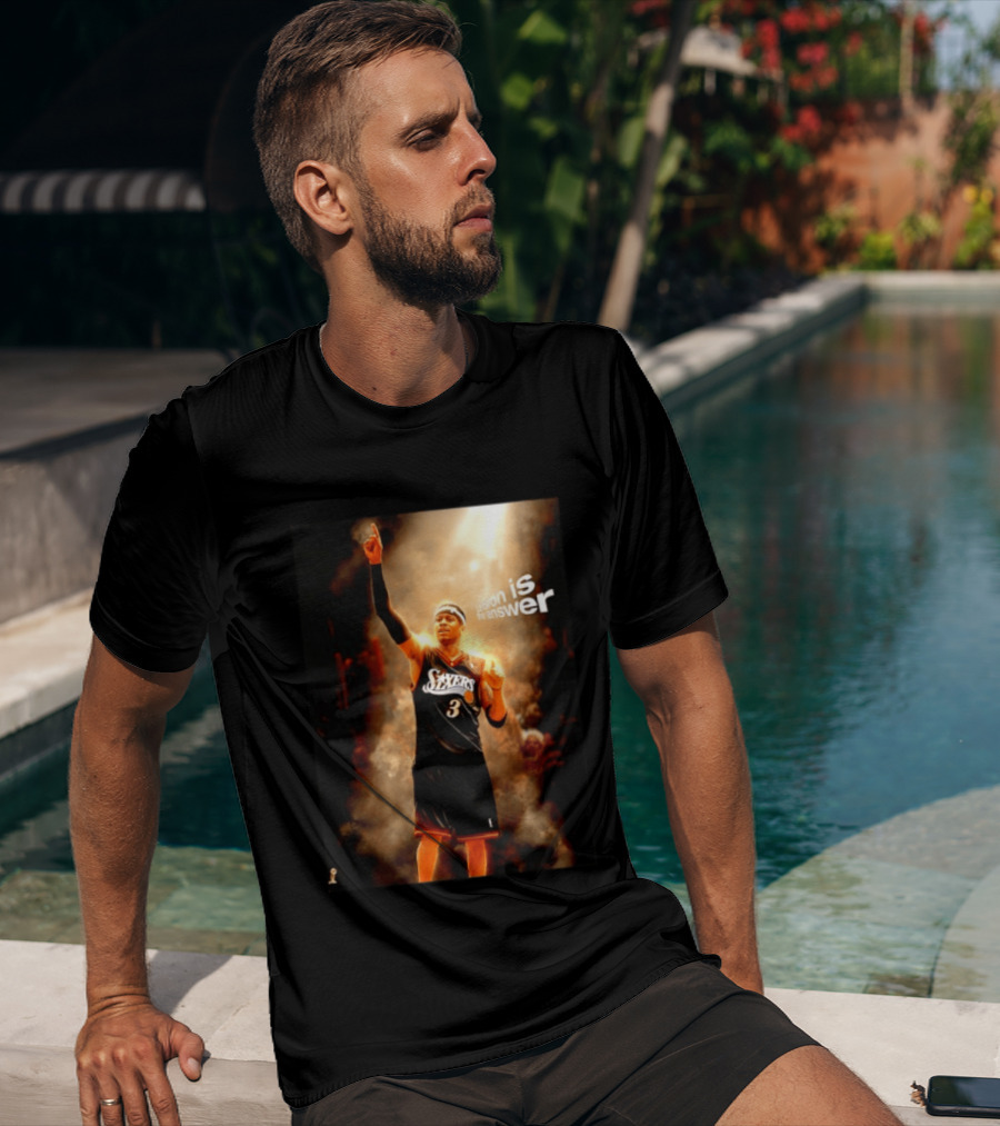 Allen Iverson Philadelphia 76ers NBA LeBron Is The Answer T-Shirt