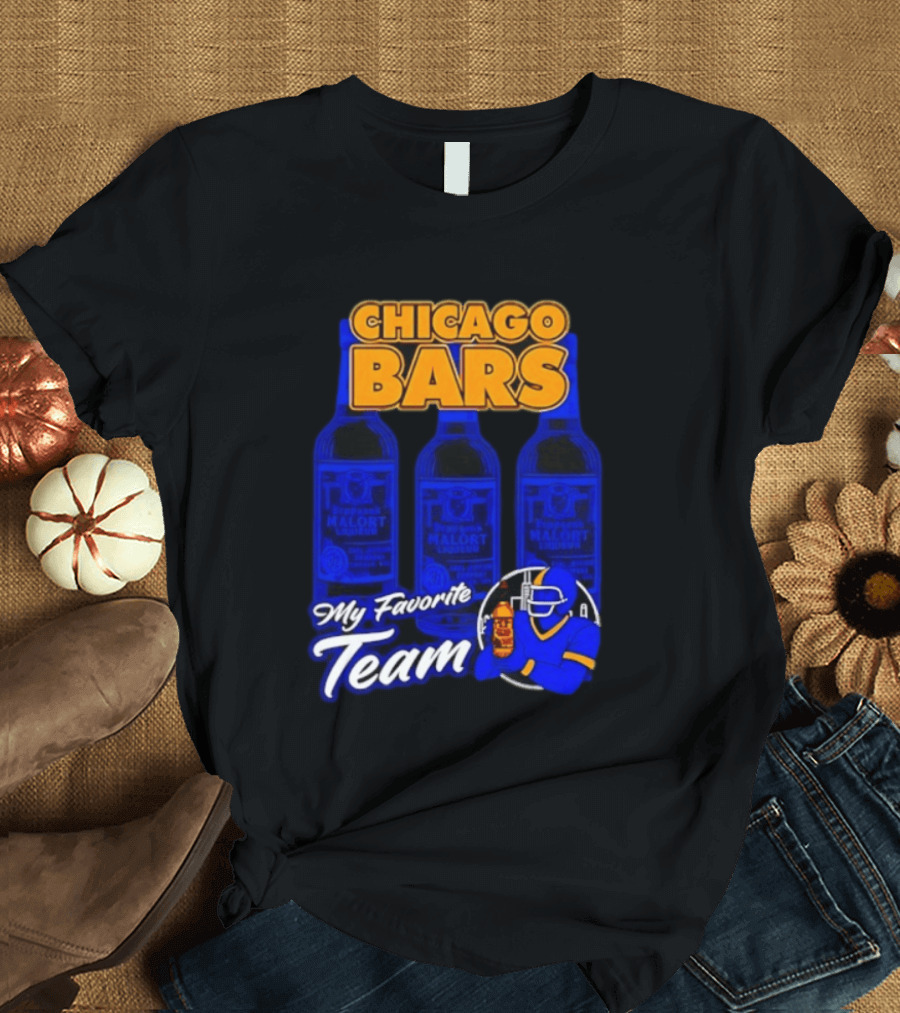 Chicago Bars My Favorite Team Jeppson's Malort Liqueur T-Shirt