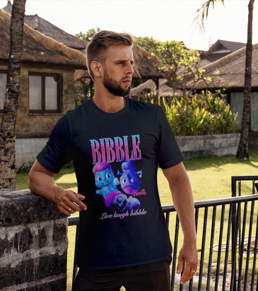 Bibble Live Laugh Barbie Cartoon Characters T-Shirt