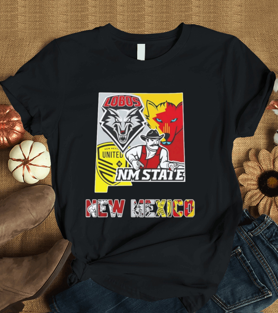 Lobos NM State New Mexico United T-Shirt