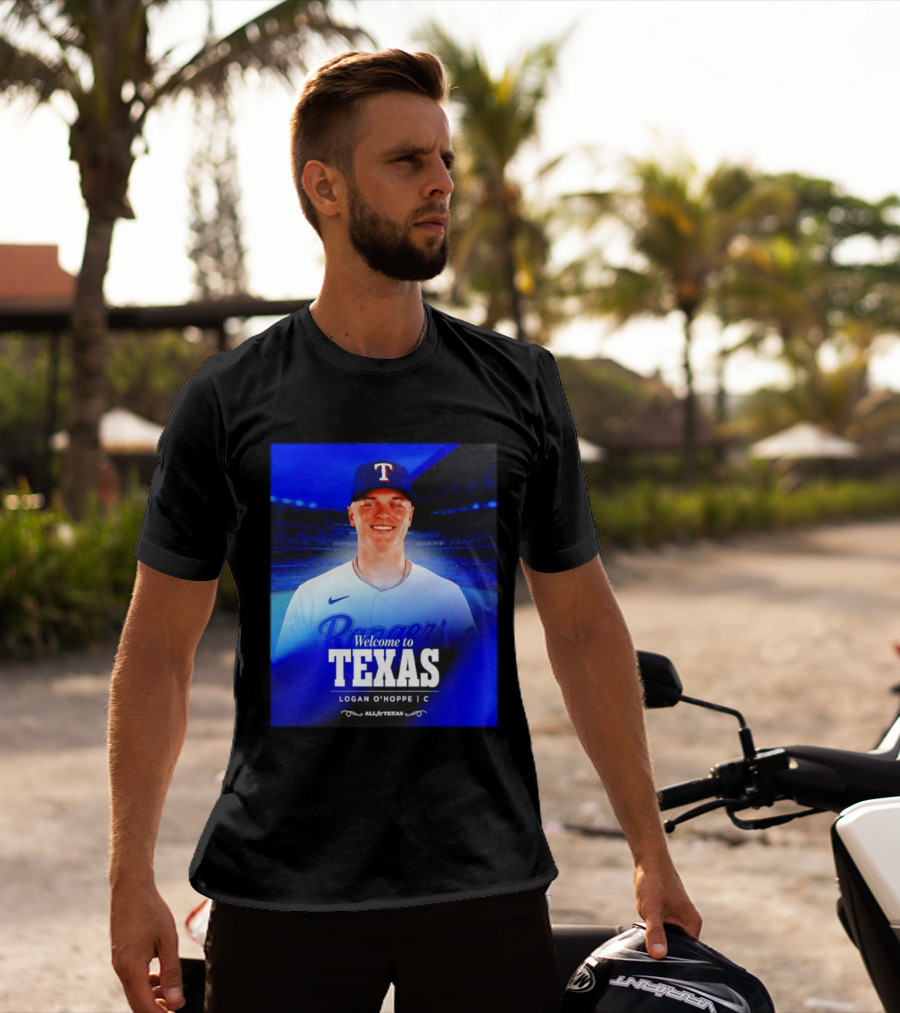 Logan O'Hoppe Welcome To Texas Rangers All For Texas T-Shirt