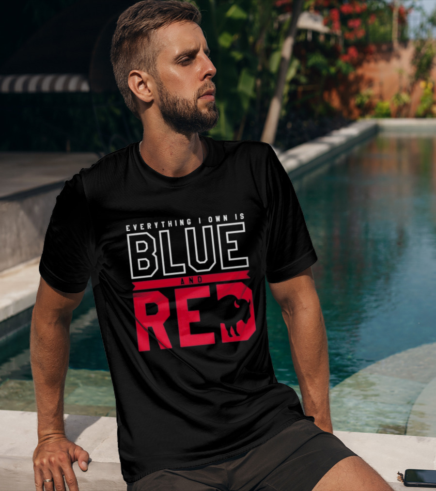 Everything I Own Is Blue And Red Buffalo Bills T-Shirt