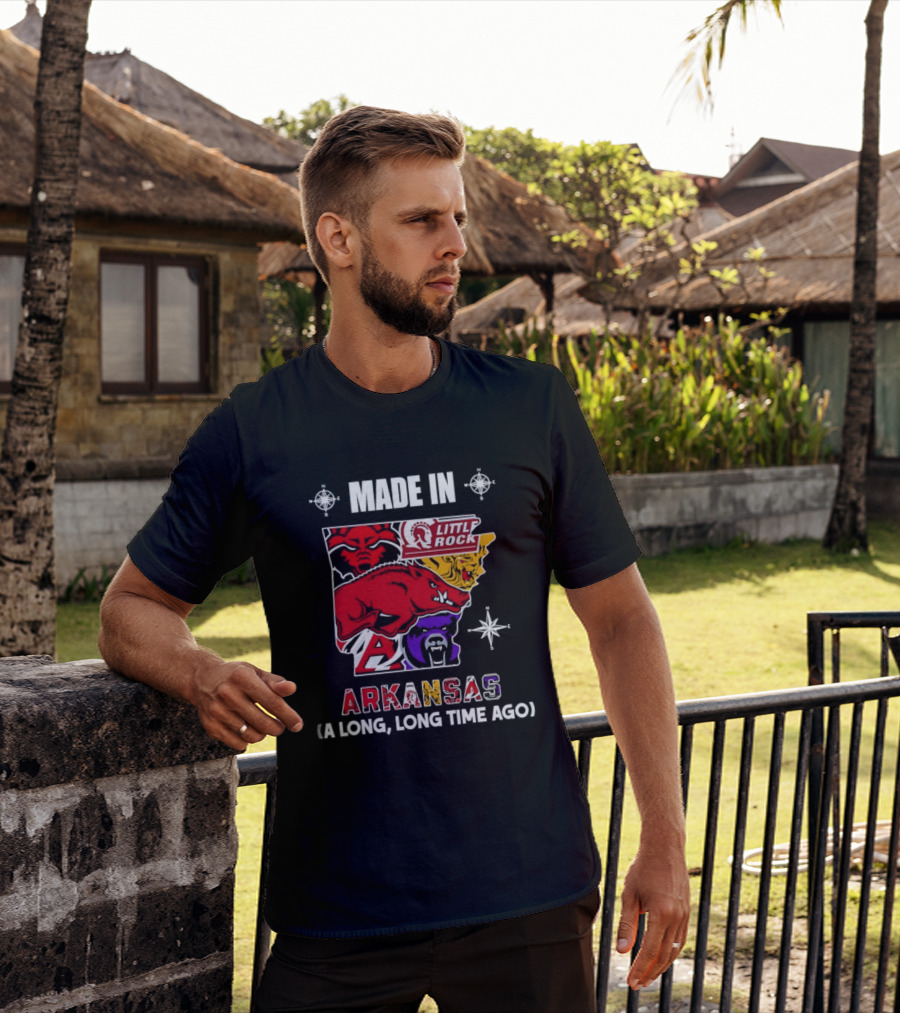 Made In Arkansas Little Rock Map A Long Long Time Ago T-Shirt