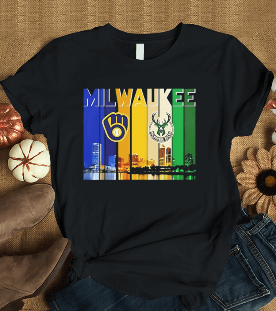 Milwaukee Brewers Bucks Skyline 2026 T-Shirt