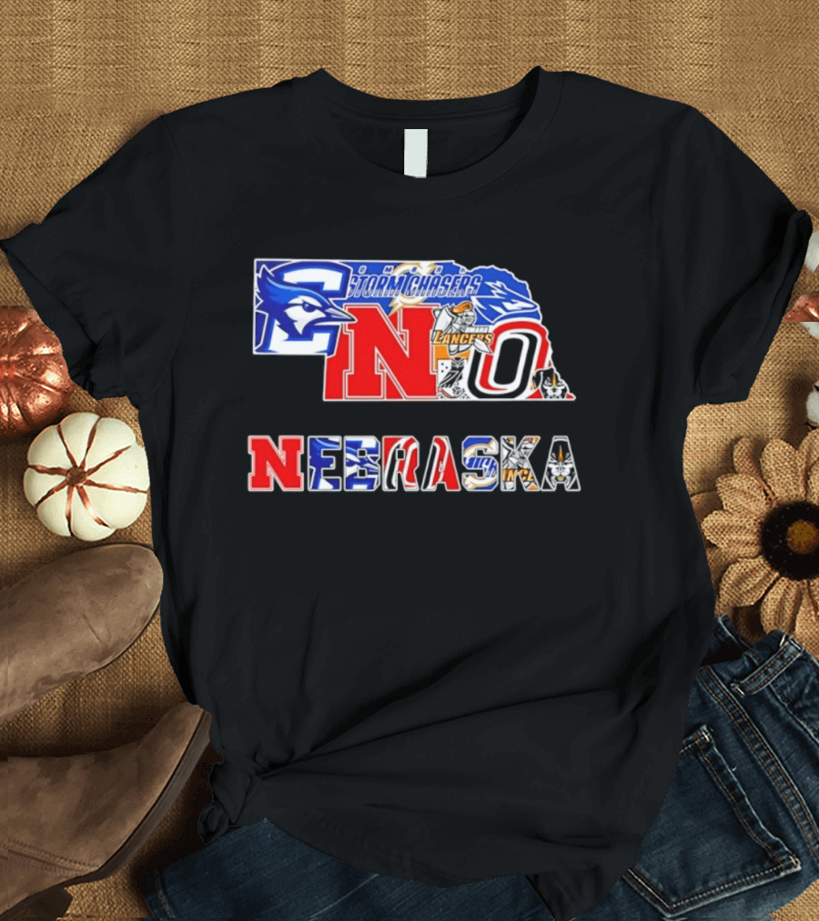 Nebraska Creighton Jays Stormchasers Lancers Huskers Sports Teams 2026 T-Shirt