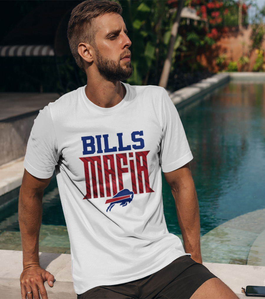 Buffalo Bills Mafia Red And Blue Team Spirit T-Shirt