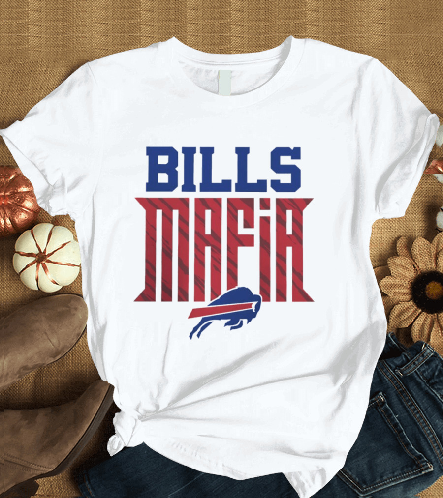 Buffalo Bills Mafia Red And Blue Team Spirit T-Shirt