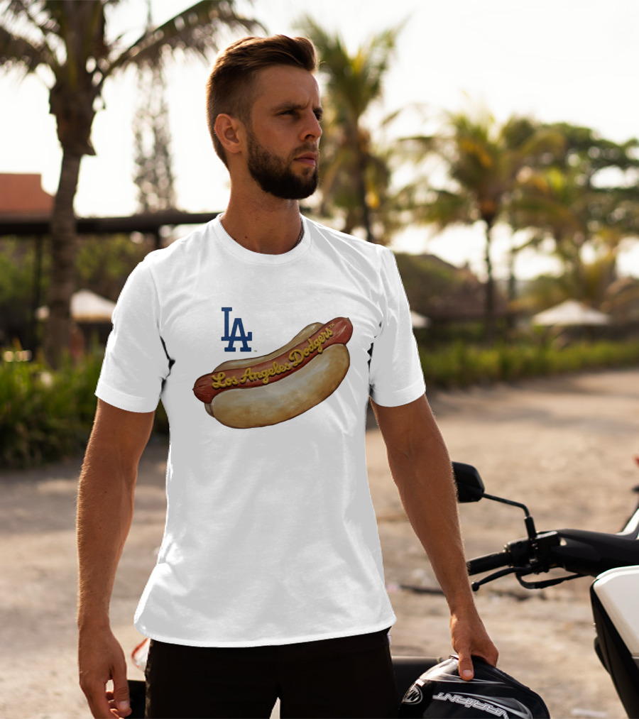 Los Angeles Dodgers Hot Dog MLB 2026 Season LA Team T-Shirt