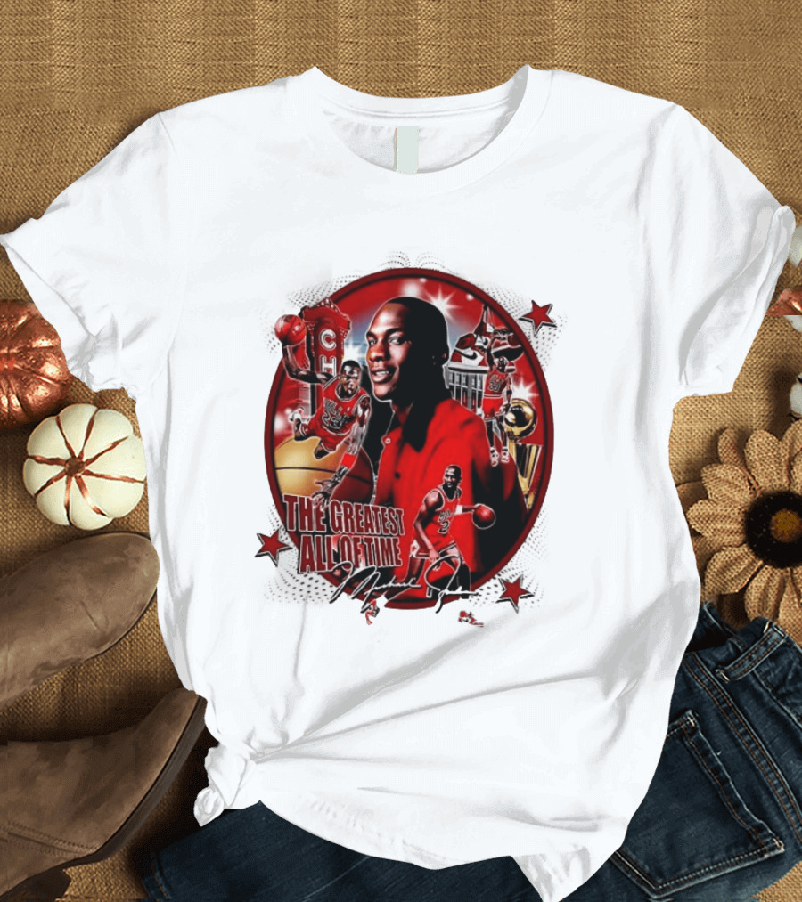 The Greatest Of All Time Michael Jordan Chicago Basketball Legend Trophy T-Shirt