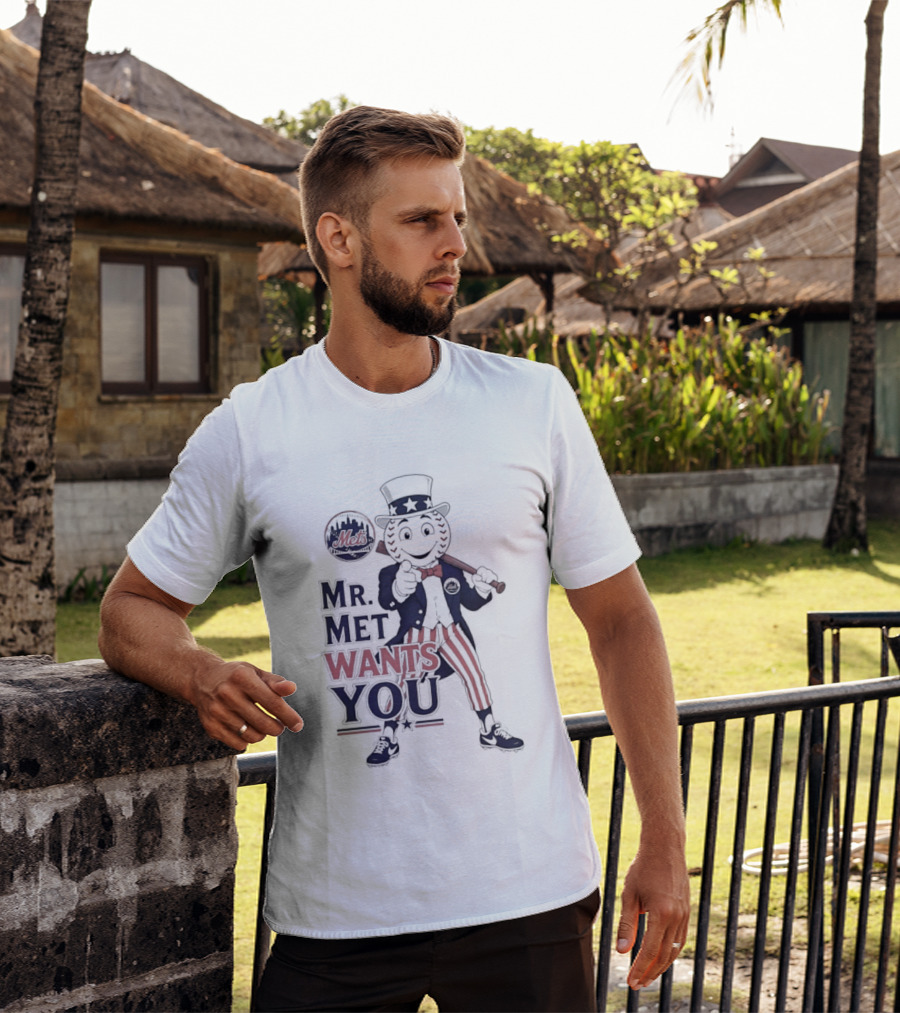 Mr. Met Wants You New York Mets Uncle Sam Baseball Fan T-Shirt