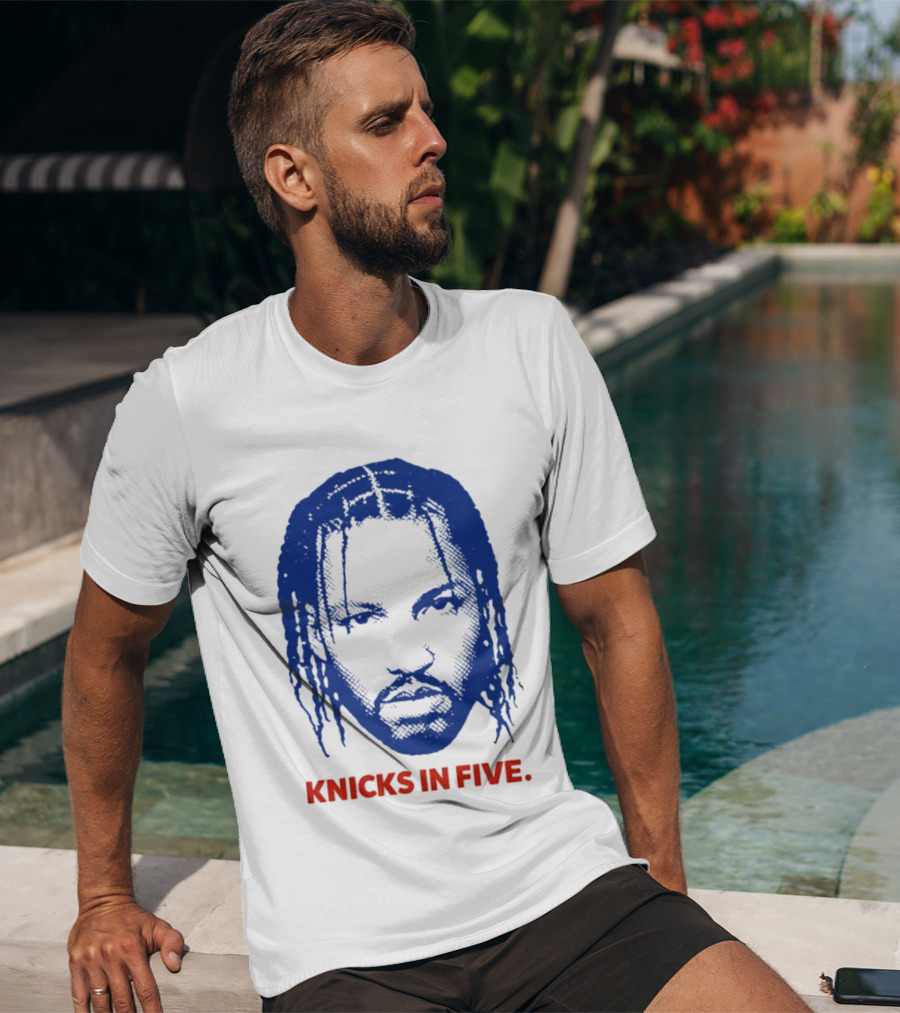New York Knicks Jalen Brunson Knicks In Five Swag Head T-Shirt