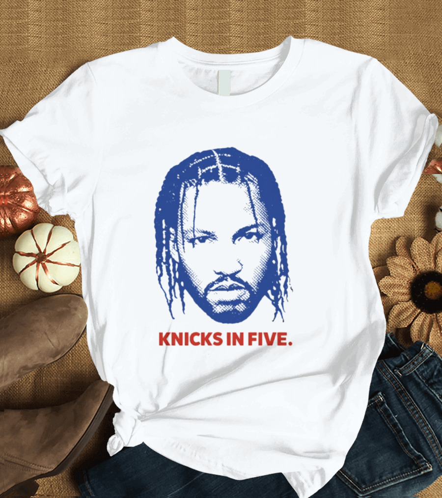 New York Knicks Jalen Brunson Knicks In Five Swag Head T-Shirt