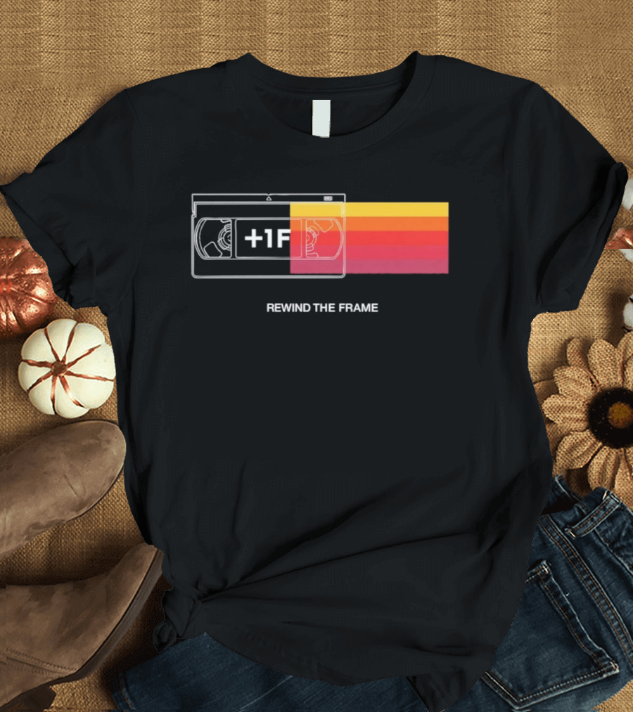 Rewind The Frame Retro VHS Tape 80s Aesthetic T-Shirt