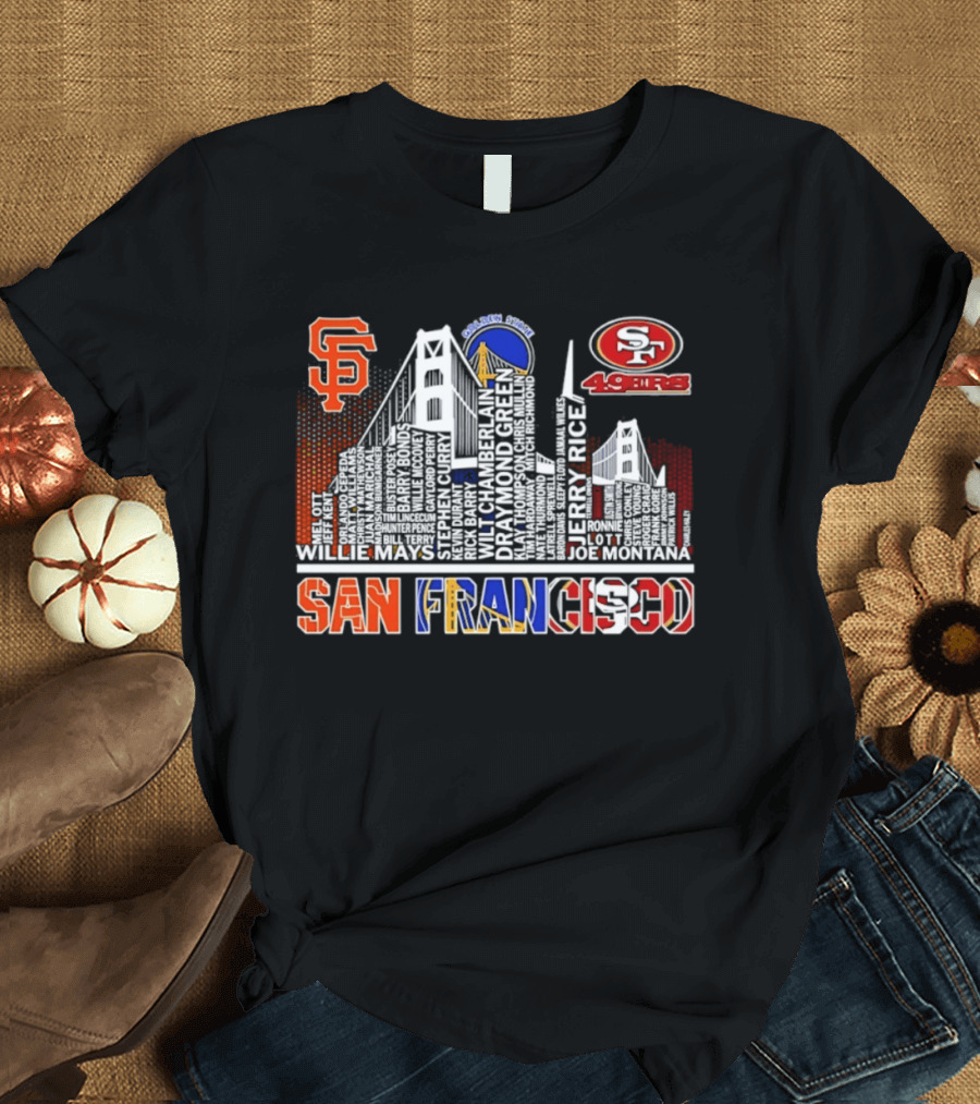 San Francisco Giants Warriors 49ers Skyline T-Shirt