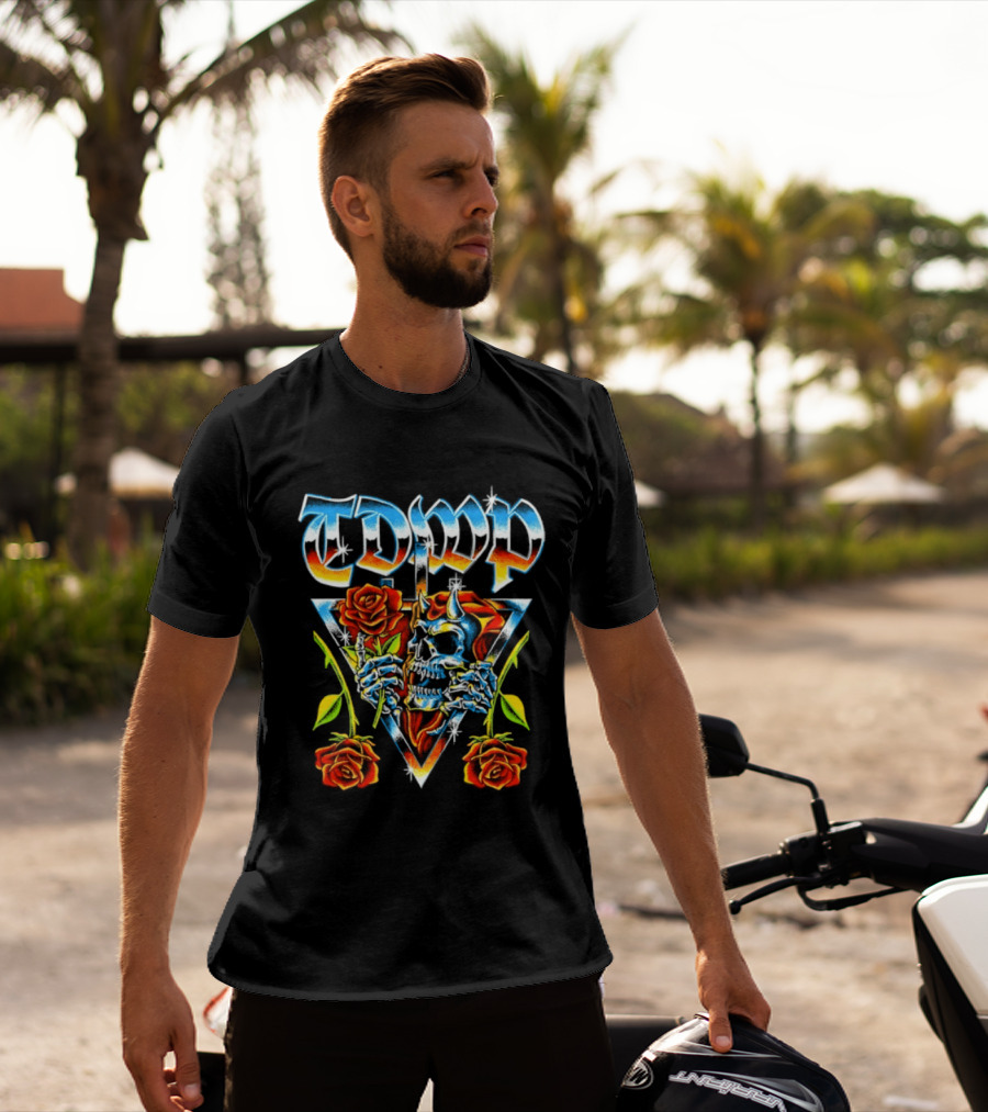 TDWP Devil Skull Roses Metalcore Band T-Shirt