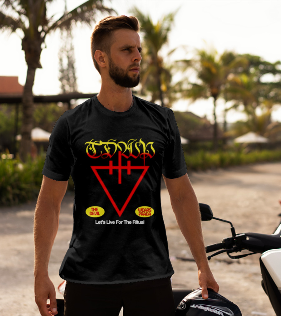The Devil Wears Prada Ritual Inverted Triangle Symbol Let's Live For The Ritual T-Shirt