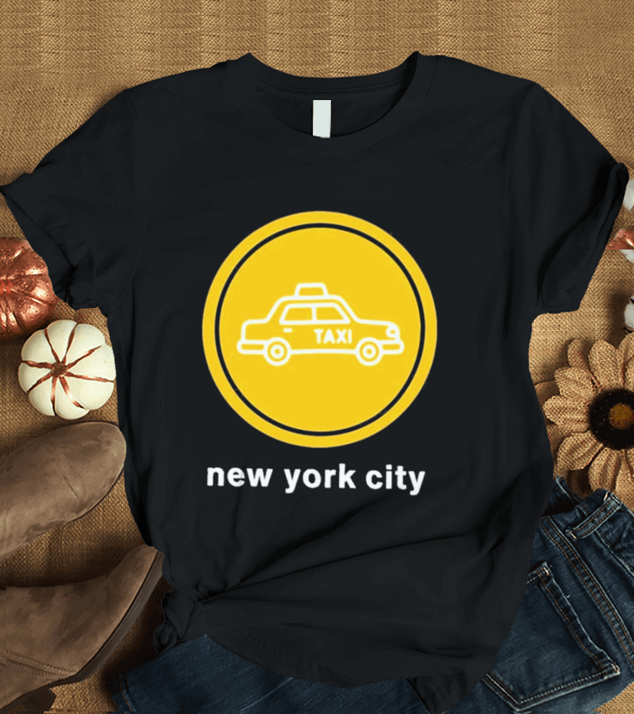 New York City Taxi Cab Blink 182 Iconic Yellow Circle T-Shirt