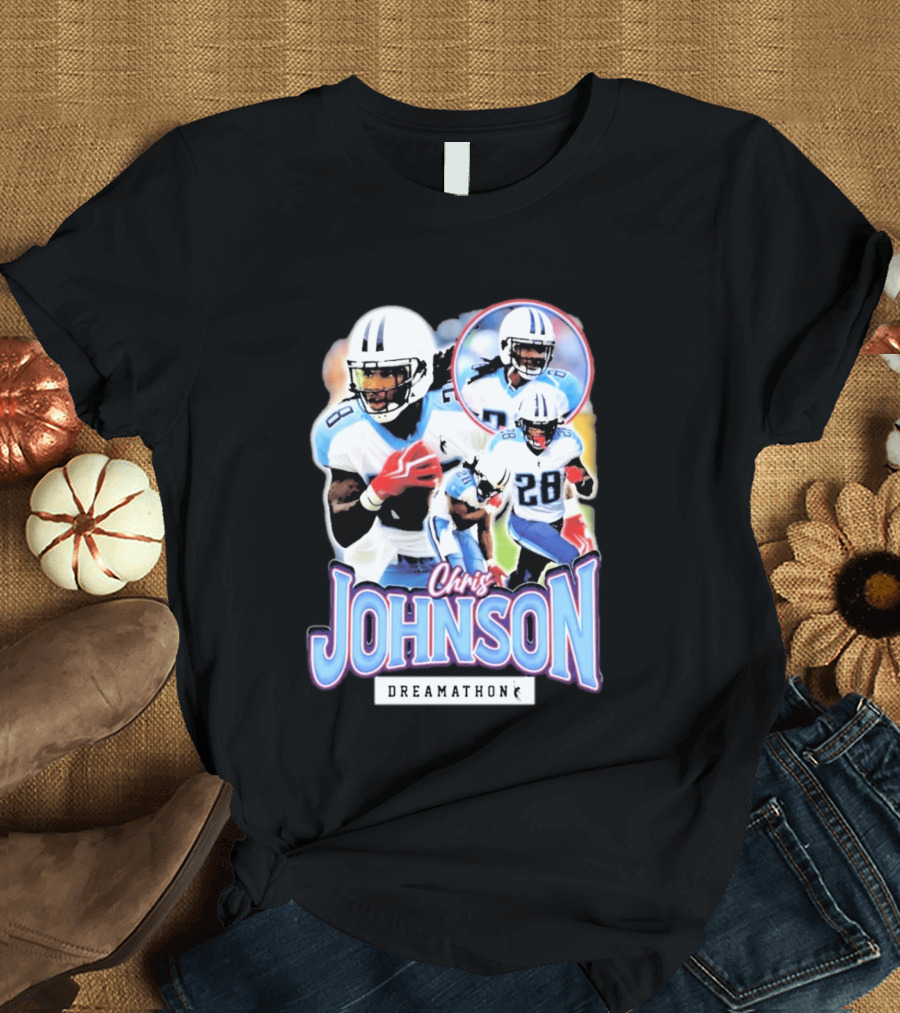 Chris Johnson NFL Dreamathon Tennessee Titans Football 28 T-Shirt