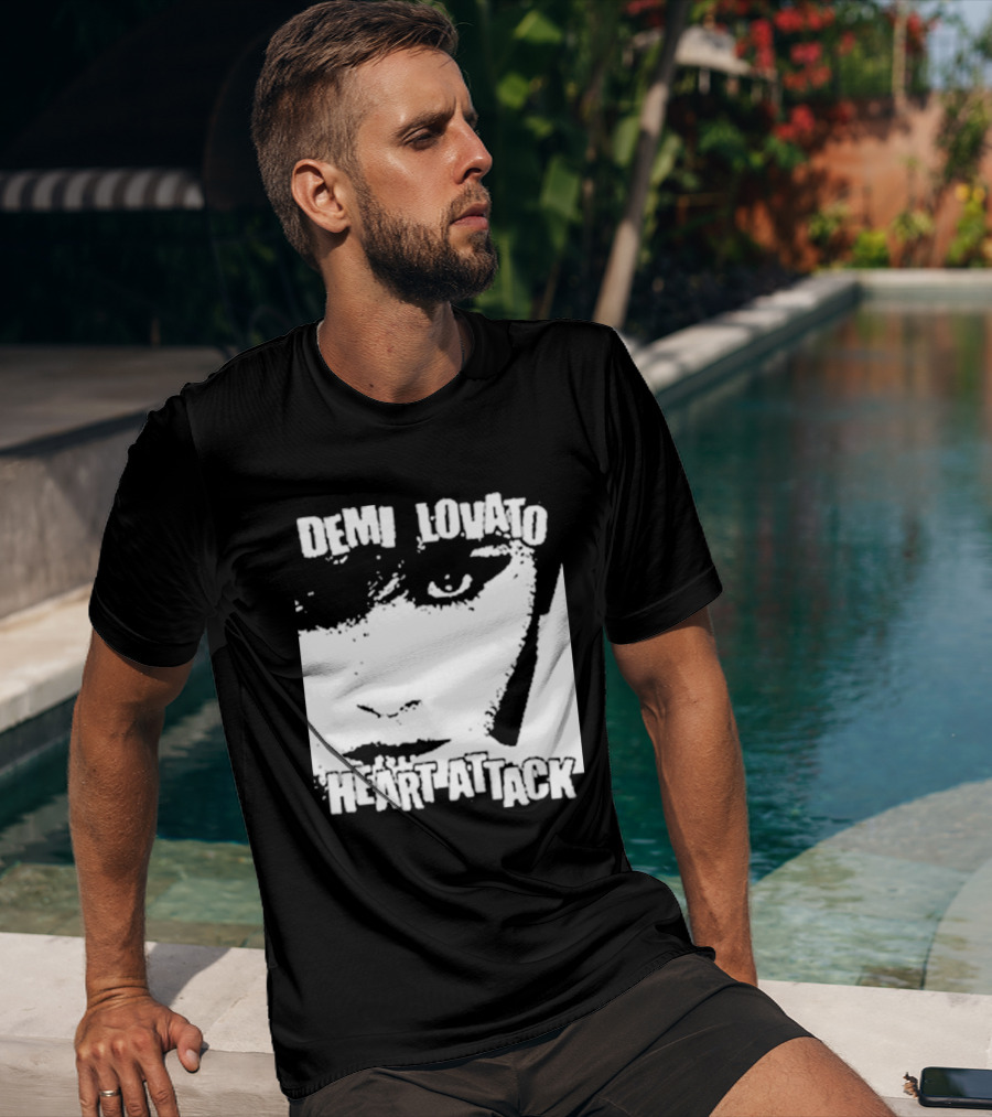 Demi Lovato Heart Attack Anniversary Face T-Shirt