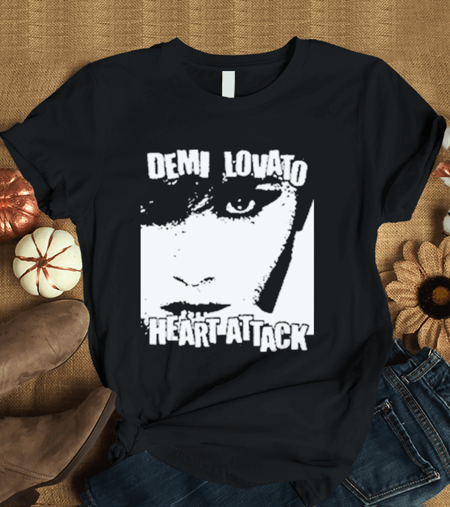 Demi Lovato Heart Attack Anniversary Face T-Shirt