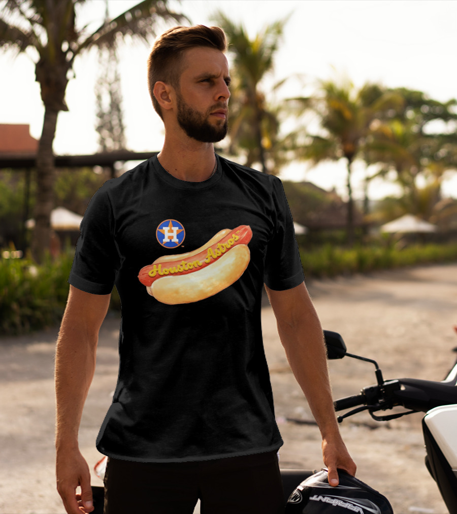 Houston Astros Hot Dog MLB 2026 Season Fan T-Shirt