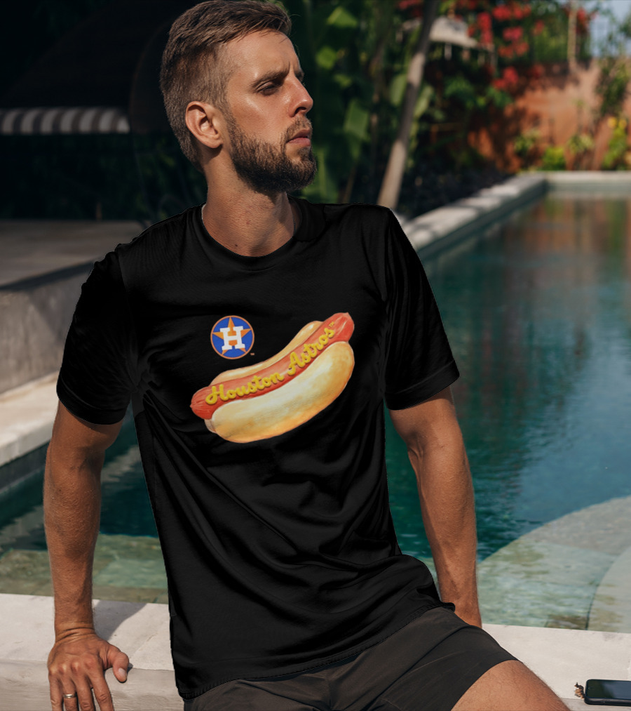 Houston Astros Hot Dog MLB 2026 Season Fan T-Shirt