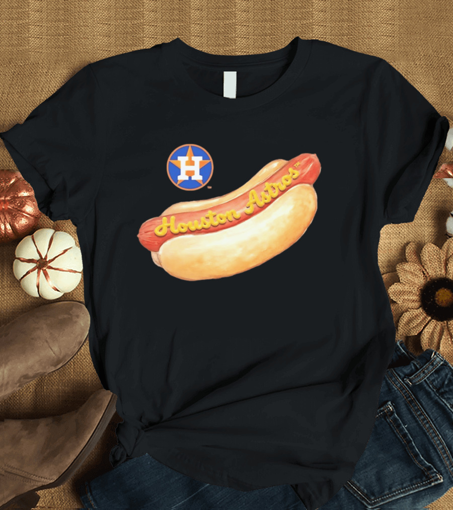 Houston Astros Hot Dog MLB 2026 Season Fan T-Shirt